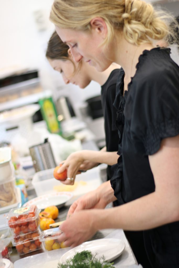 Pachamama Catering Team prepare beautiful wedding dishes