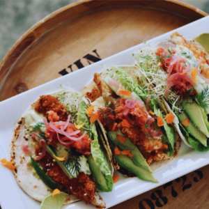 Beautifully prepared tacos for wedding catering Central Coast - catering by Pachamama Catering