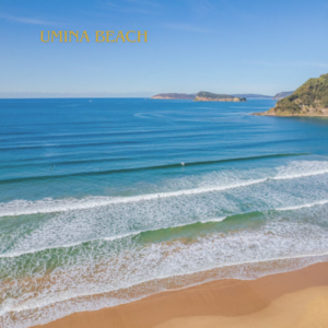 Photo of Umina Beach, gentle waves lapping at the shore - perfect spot for a Wedding - catered by Pachamama Catering Central Coast Wedding Caterer